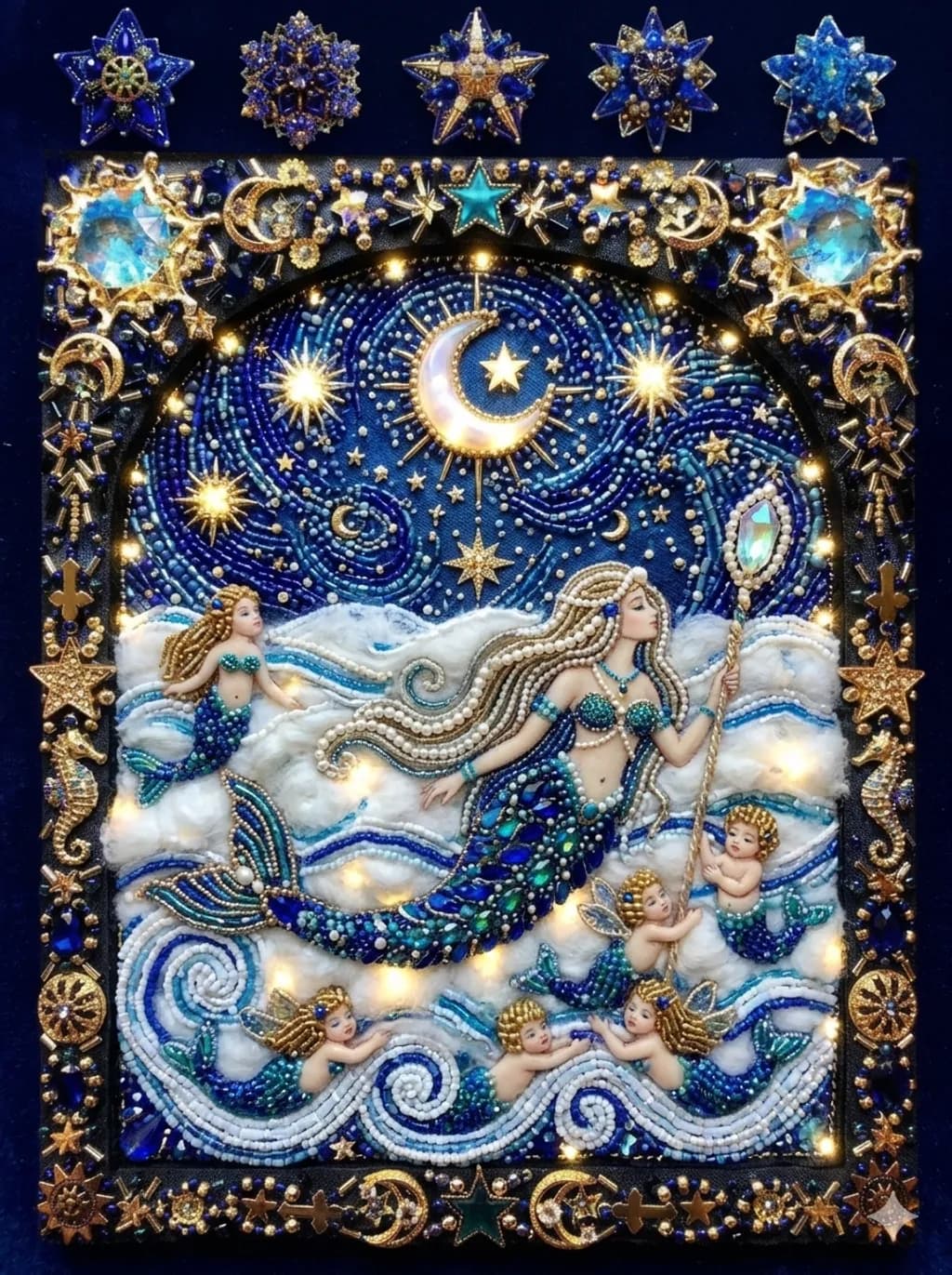 Celestial Mermaid Tapestry