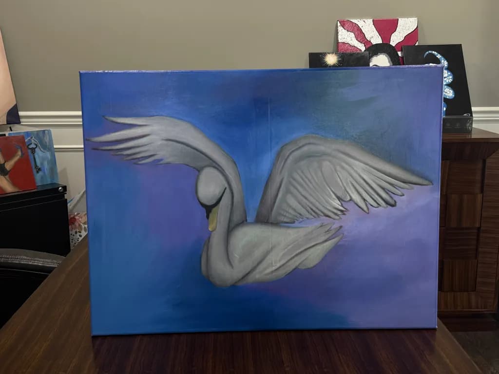 Swan in Flight