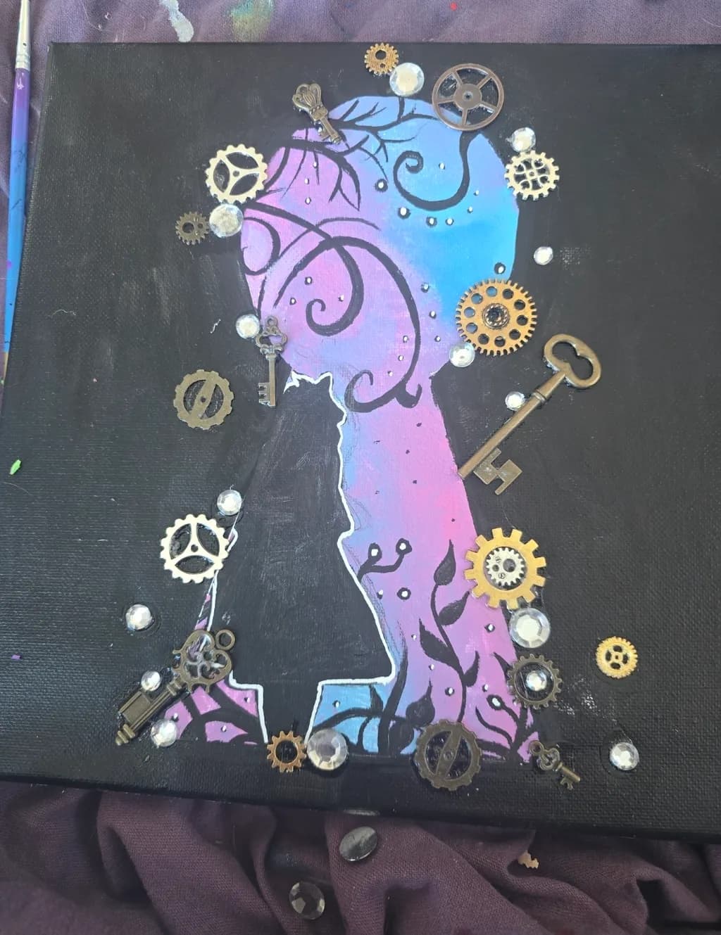 Steampunk Profile in Gears