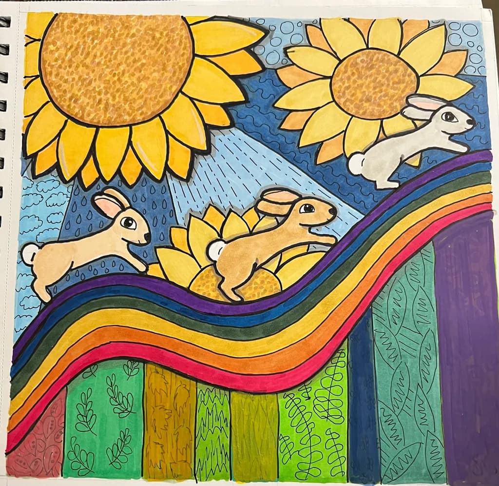 Sunflower Hare Rainbow Run