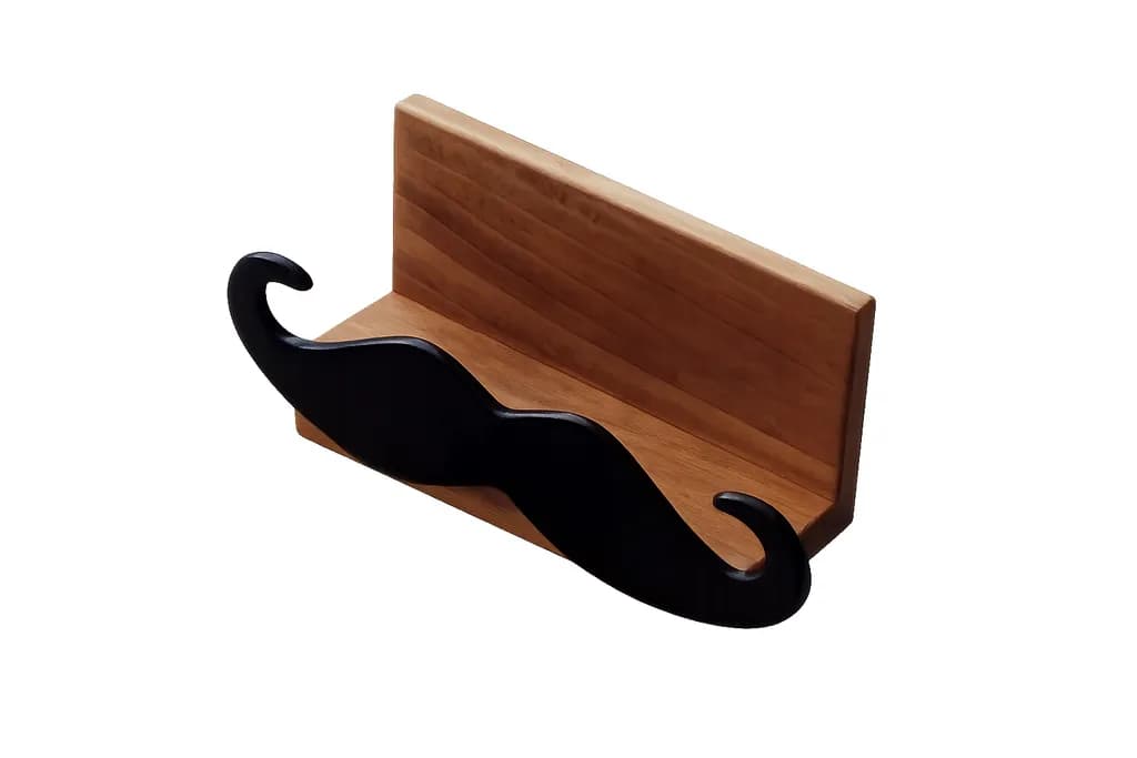 Wooden Moustache Shelf