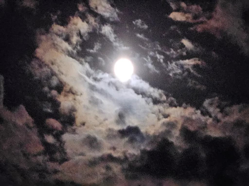 Moon Through Clouds