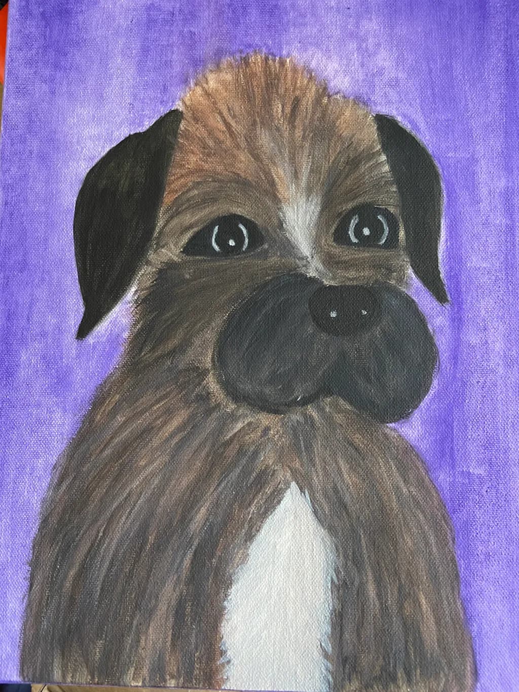 Purple Pug Portrait