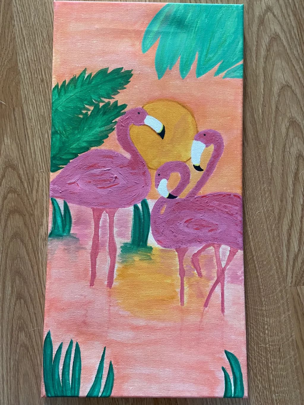 Flamingo Family Sunset