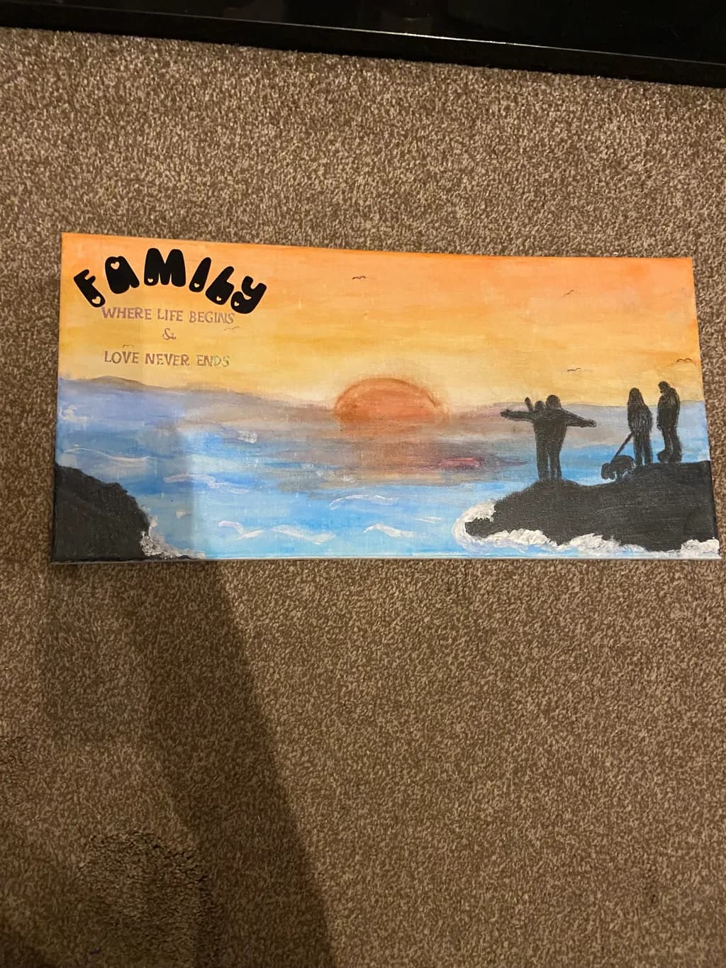 Family Sunset by the Sea