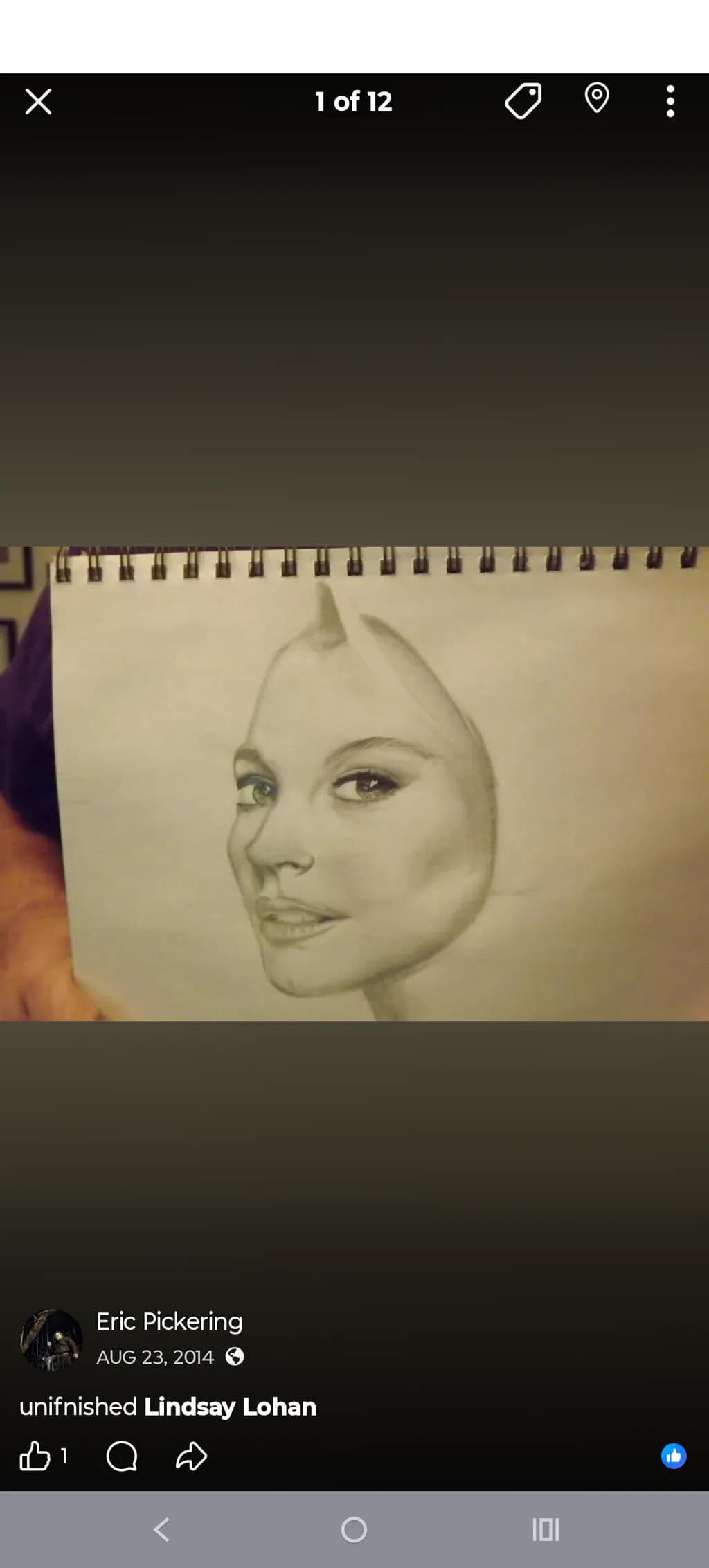 Unfinished Lindsay Lohan Portrait