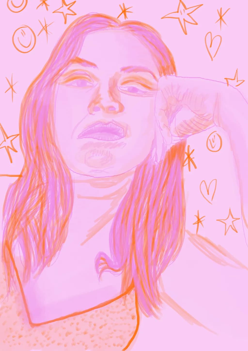 Pink Star Portrait