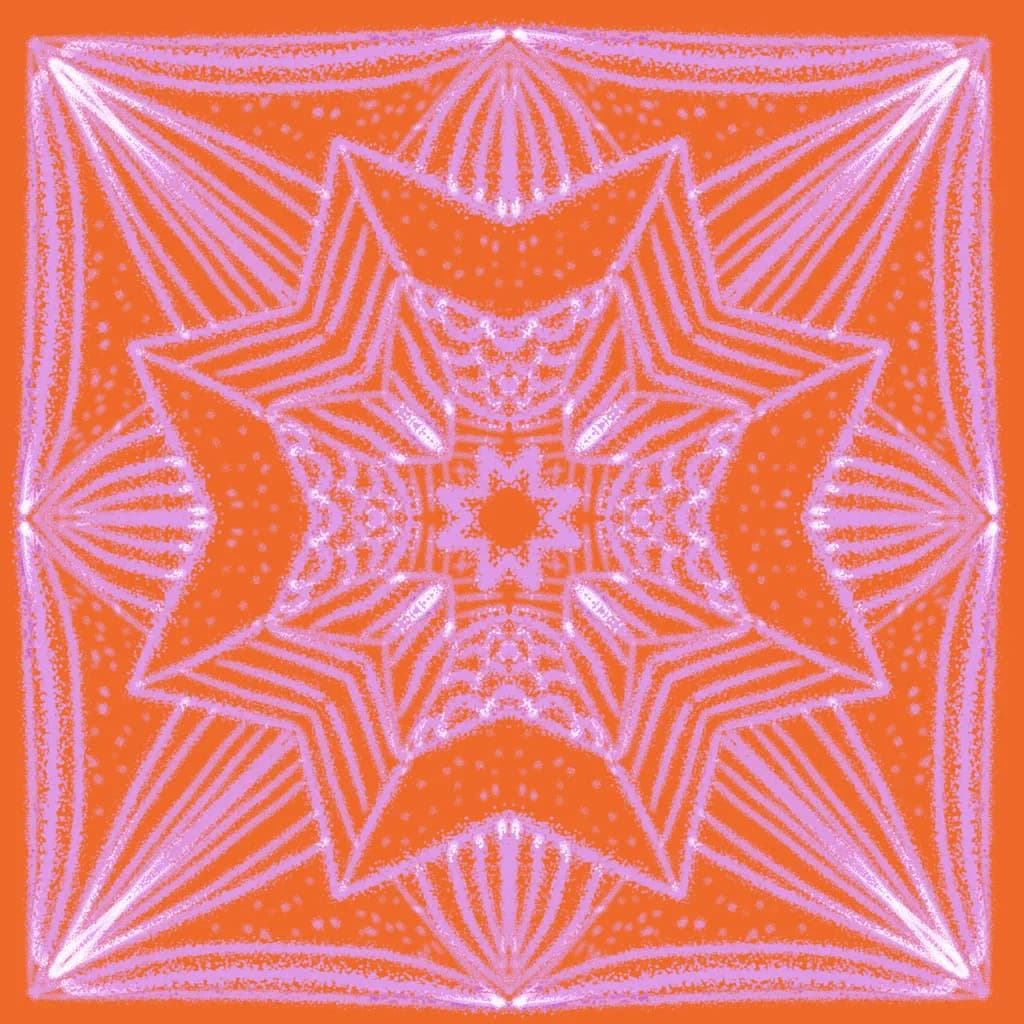 Orange Geometric Mandala