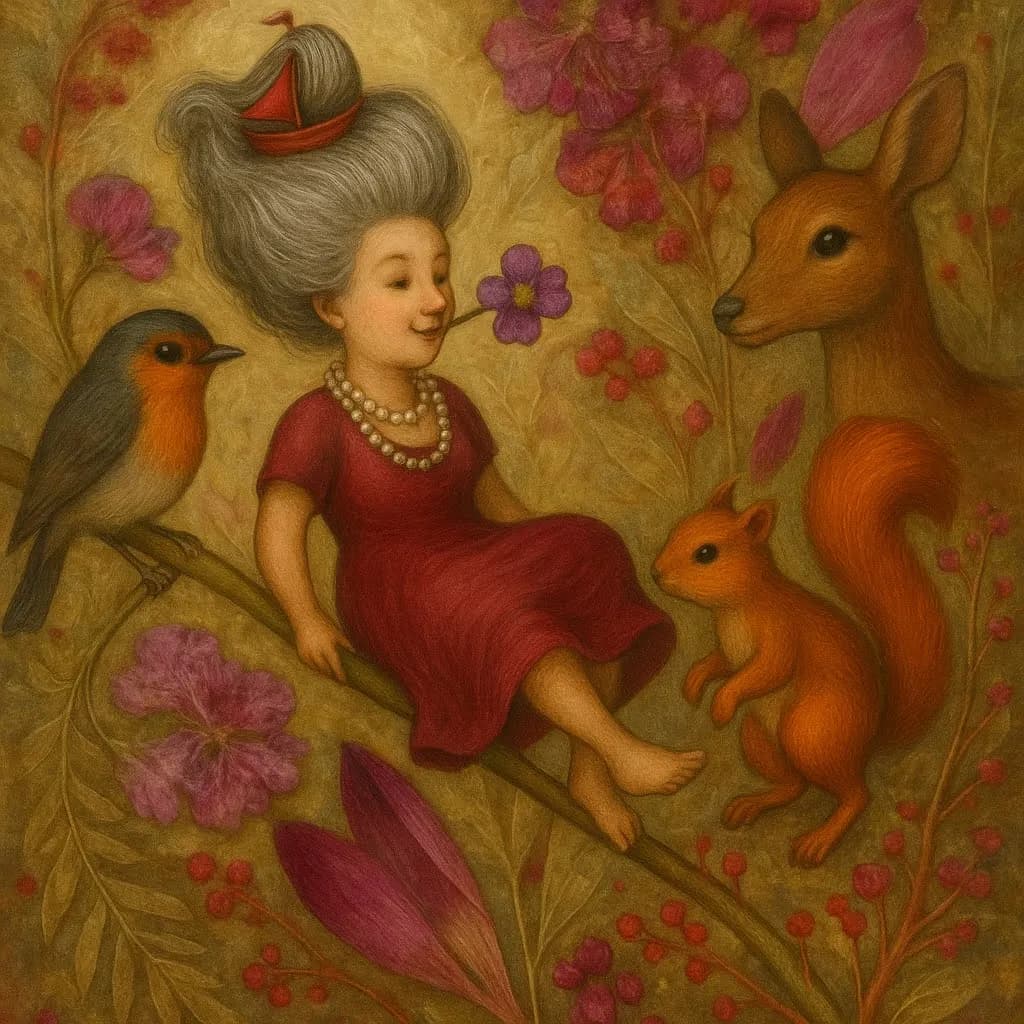 Lady and Woodland Companions