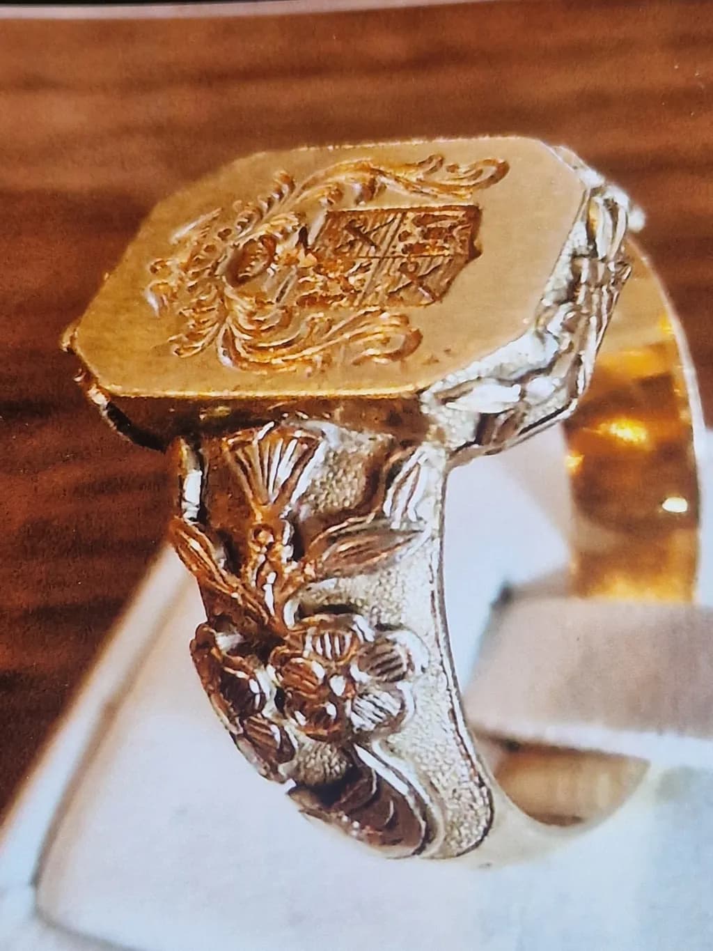 Carved Amber Ring