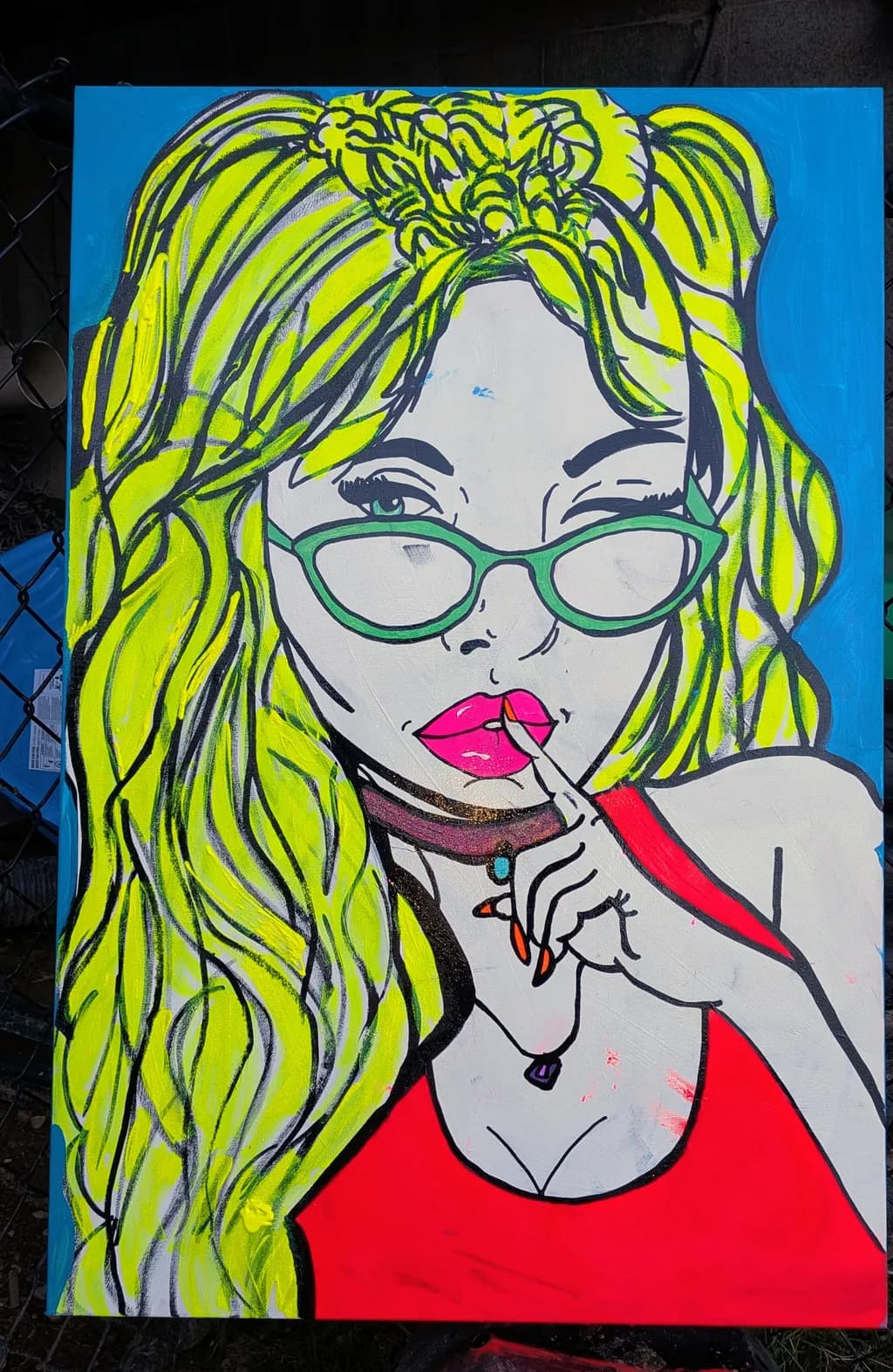 Neon Lipstick Portrait