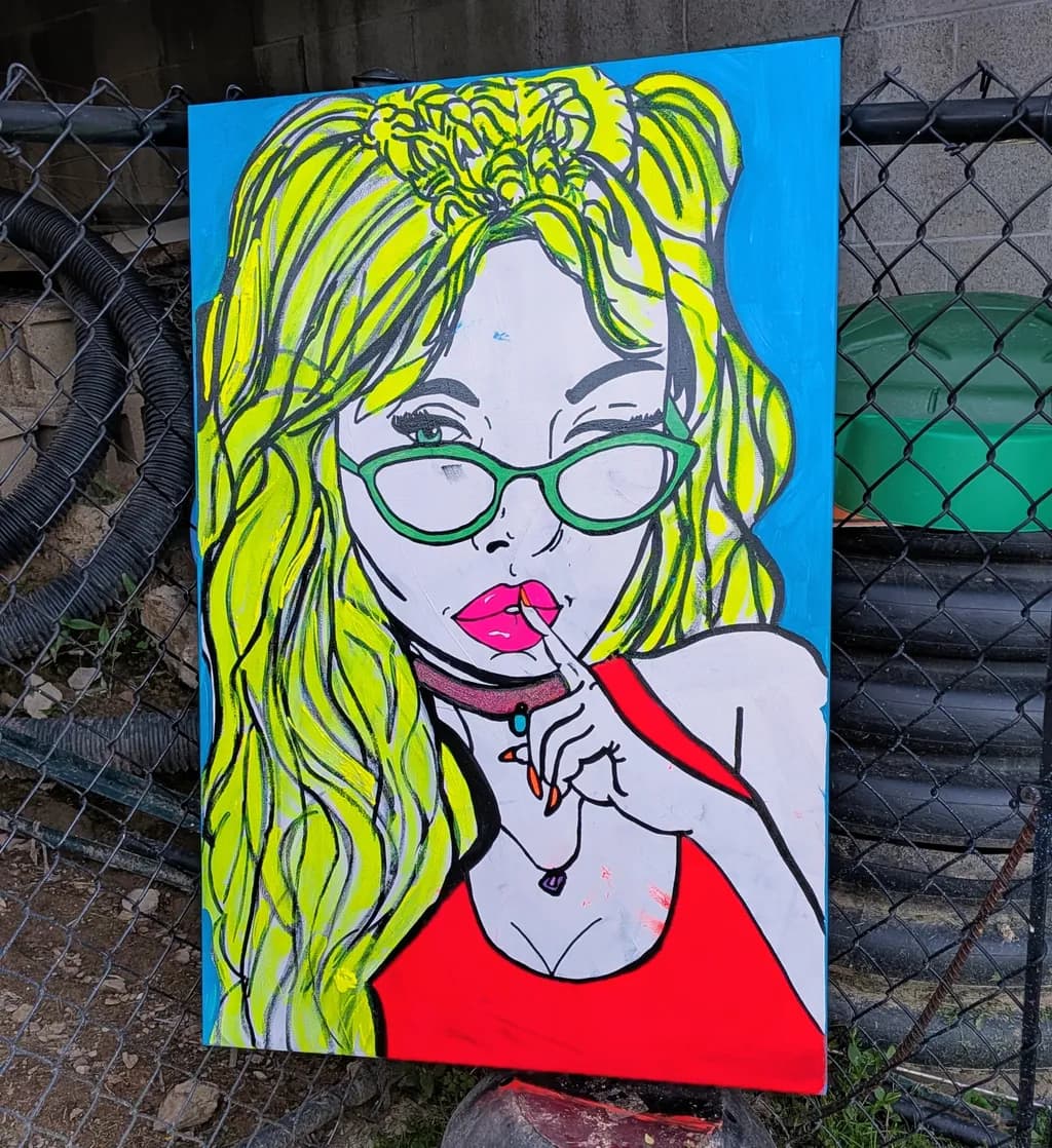 Neon Glasses Portrait