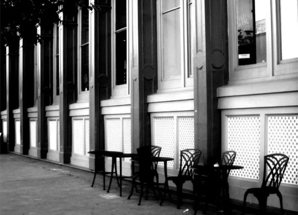 Monochrome Café Facade
