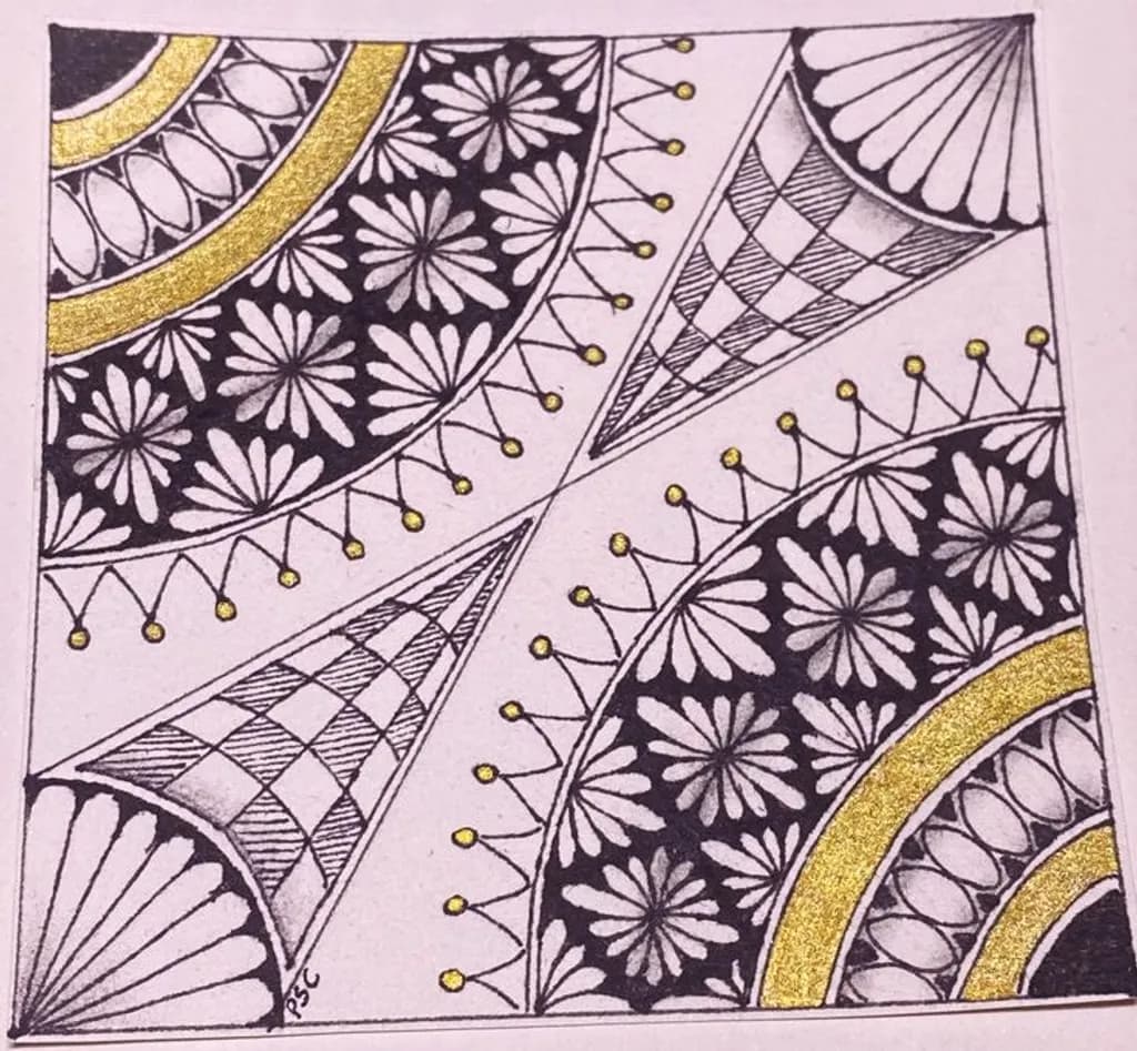 Golden Floral Mandala