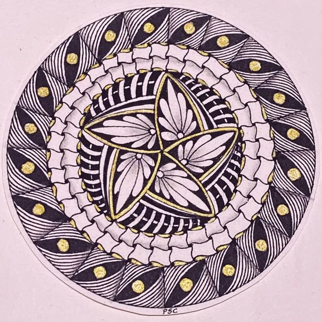 Golden Petal Mandala