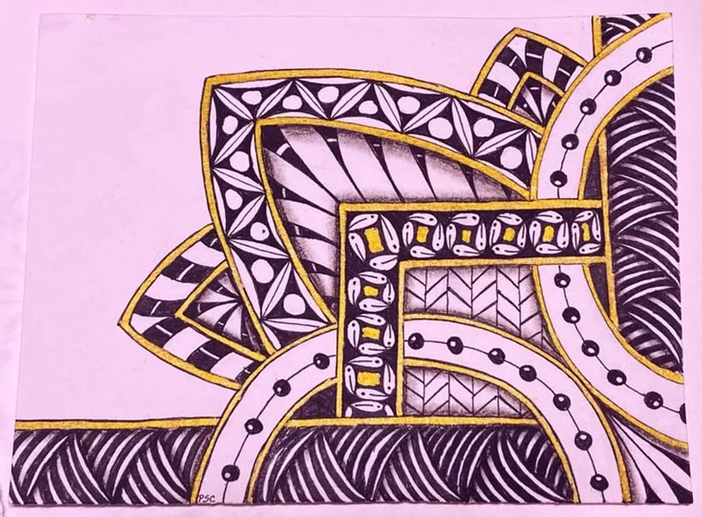 Geometric Purple Mosaic