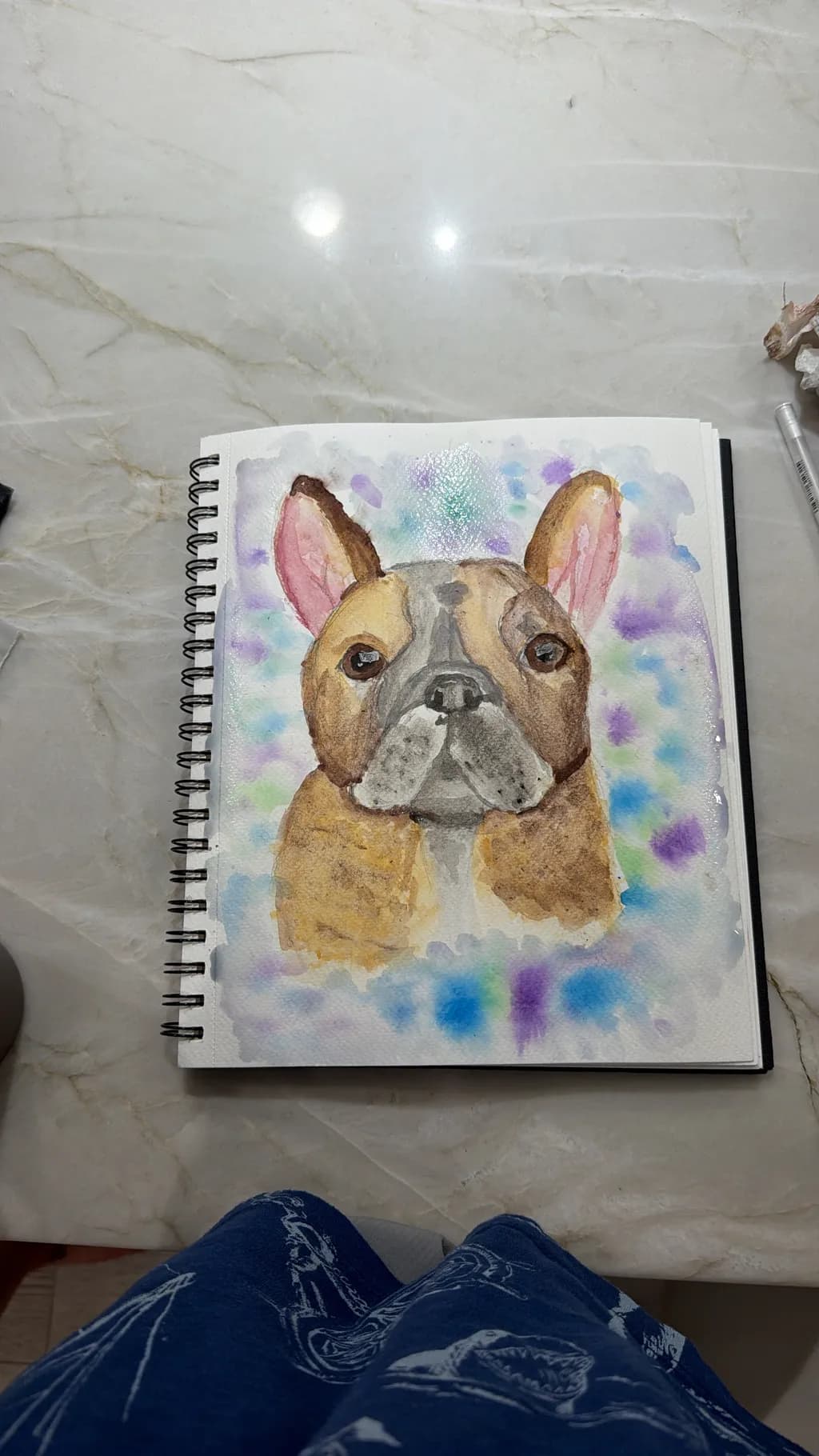 Colorful Bulldog Portrait