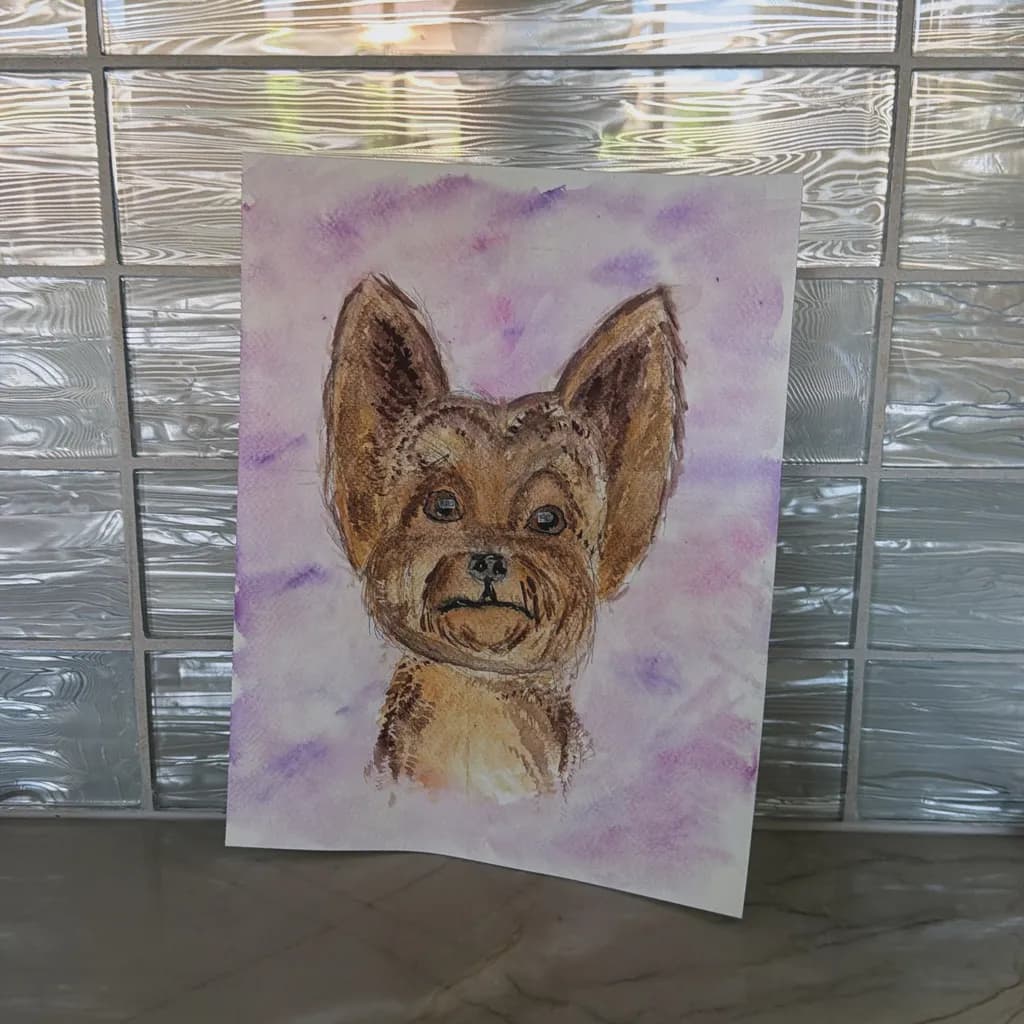 Big-Eared Dog Portrait