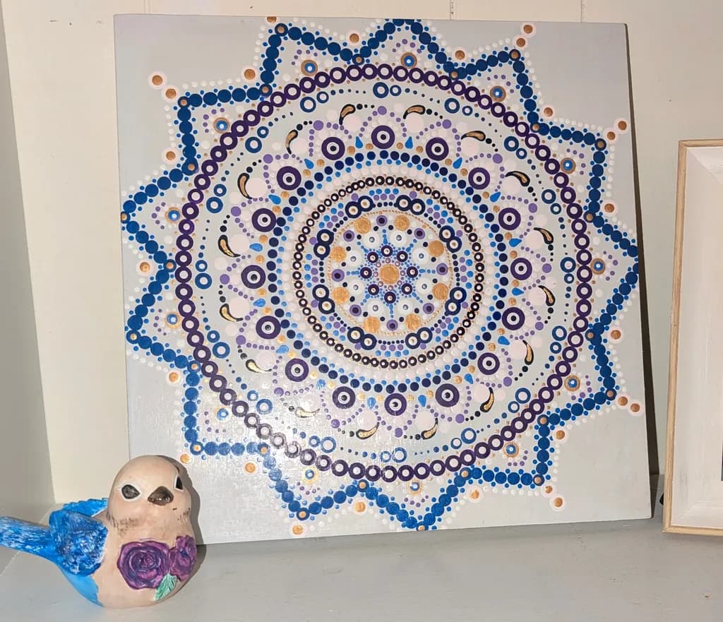Indigo Mandala Geometry