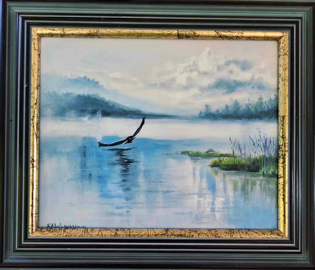 Lake Bird Reflection