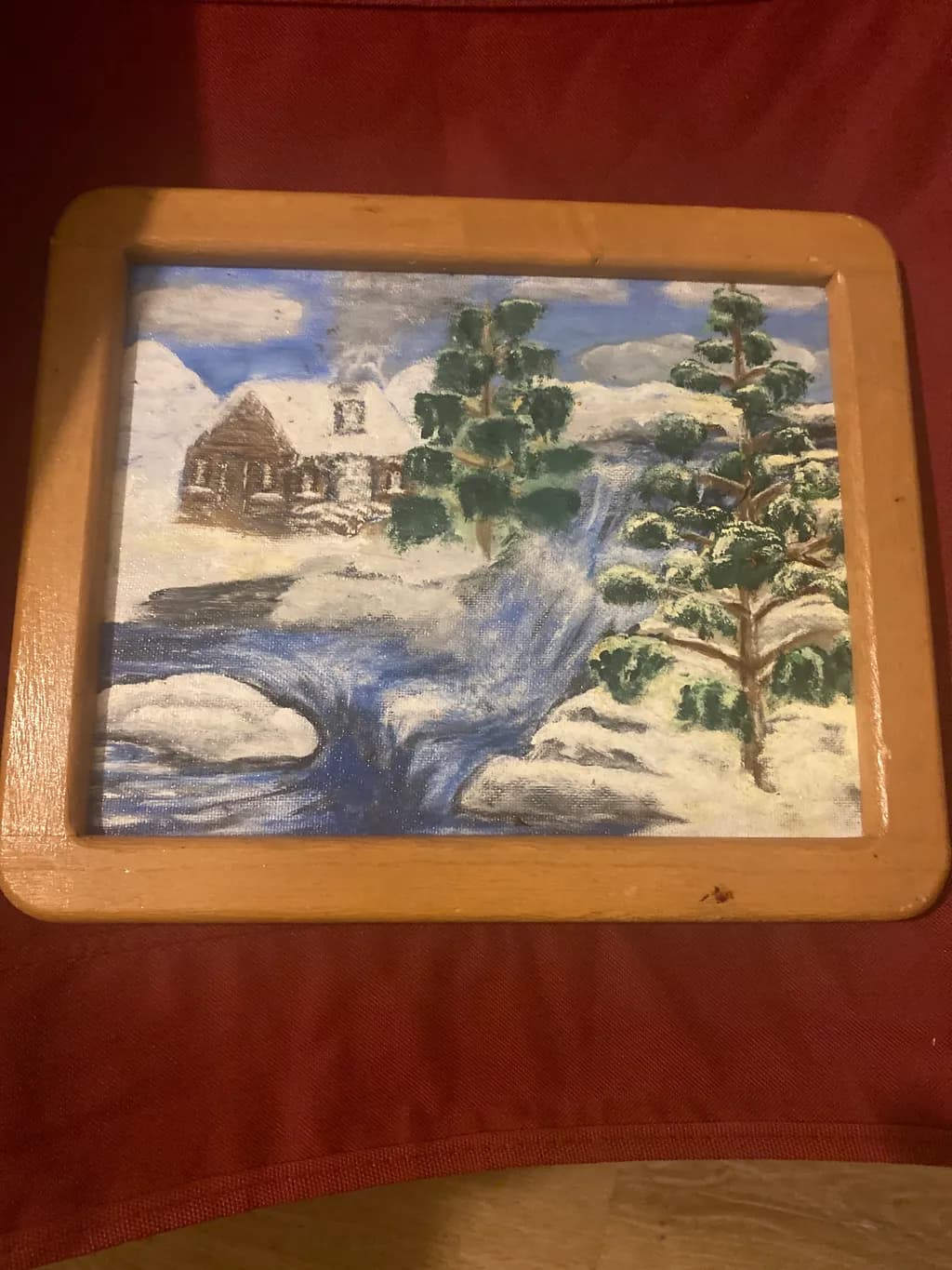 Snowy Village Stream