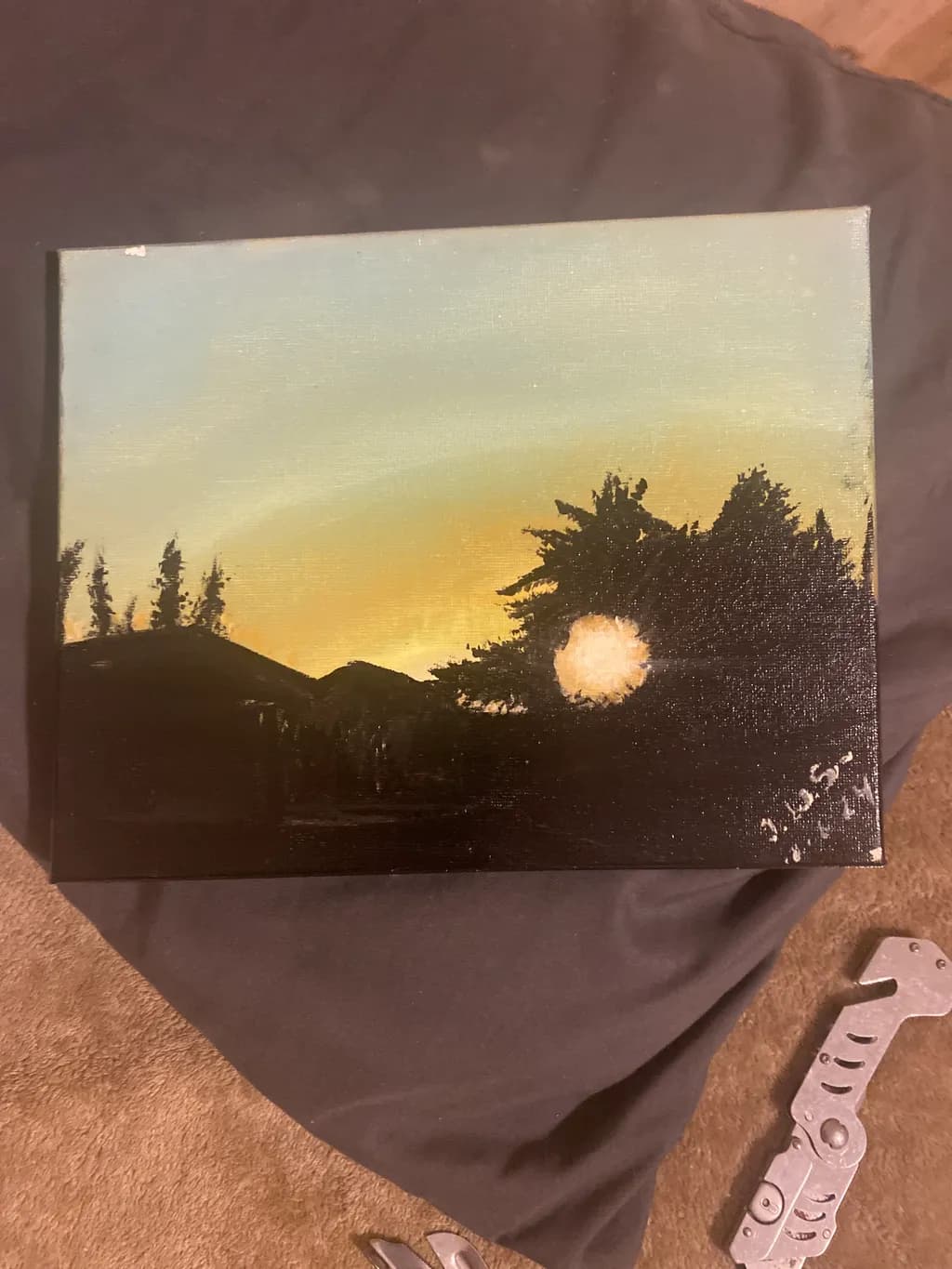 Sunset Through the Pines