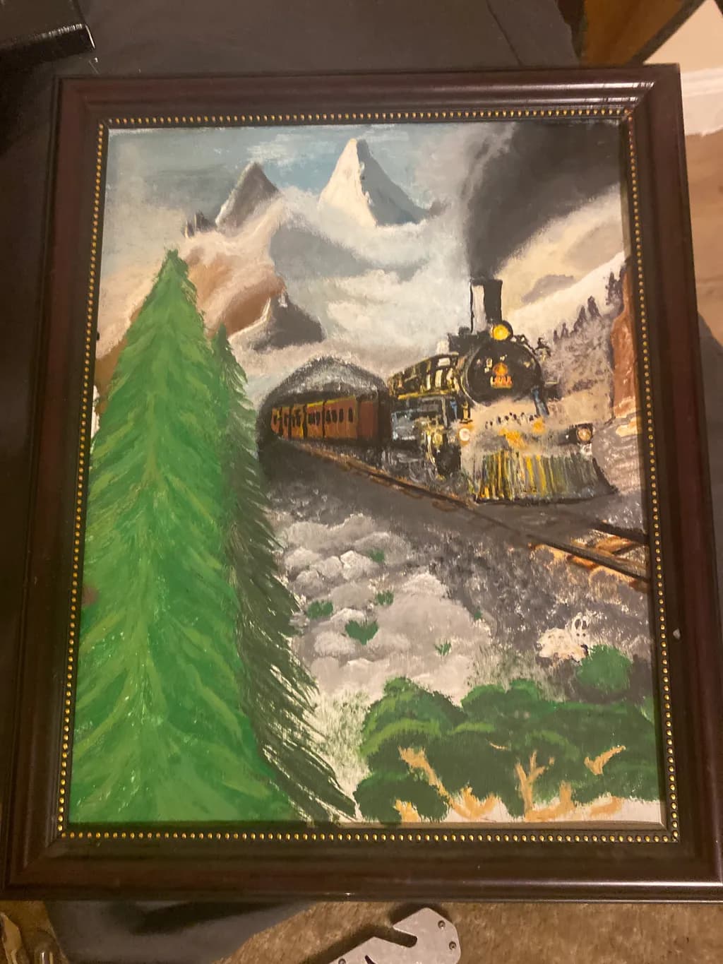 Mountain Train in Snow
