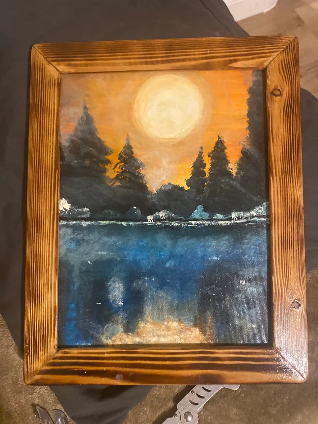 Moonlit Pine Lake