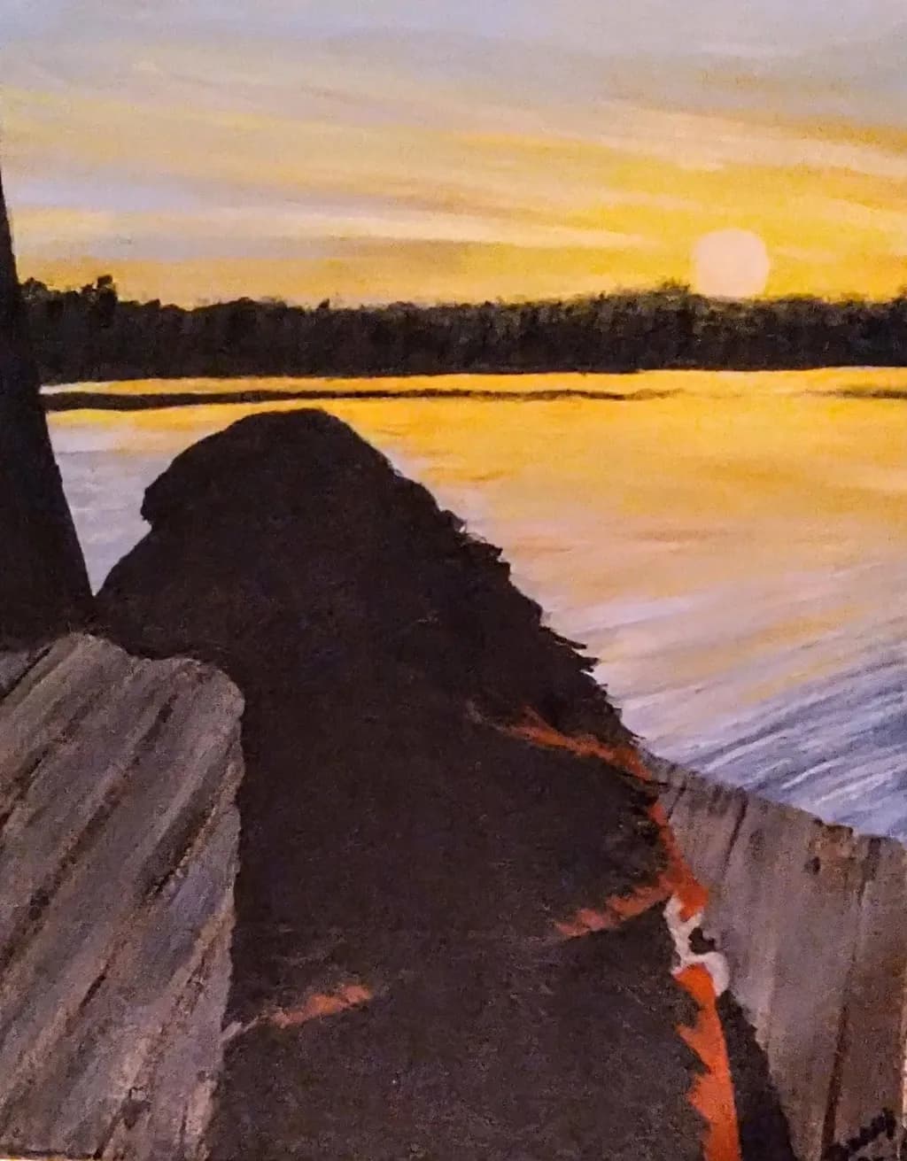 Golden Shoreline Sunset