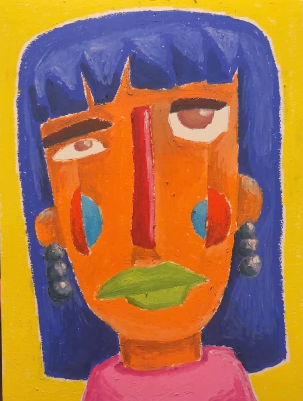 Orange Face Portrait