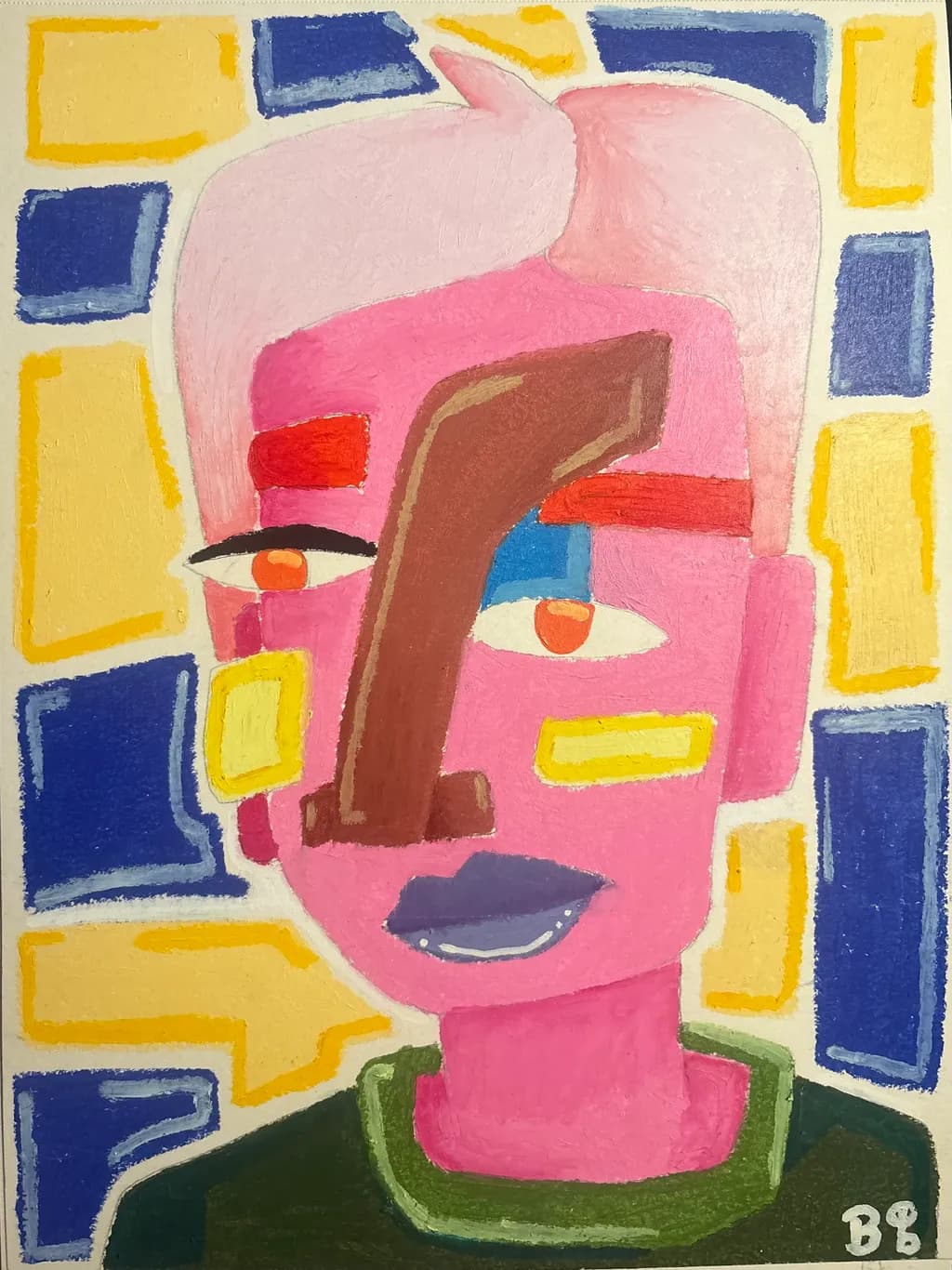 Geometric Pink Portrait