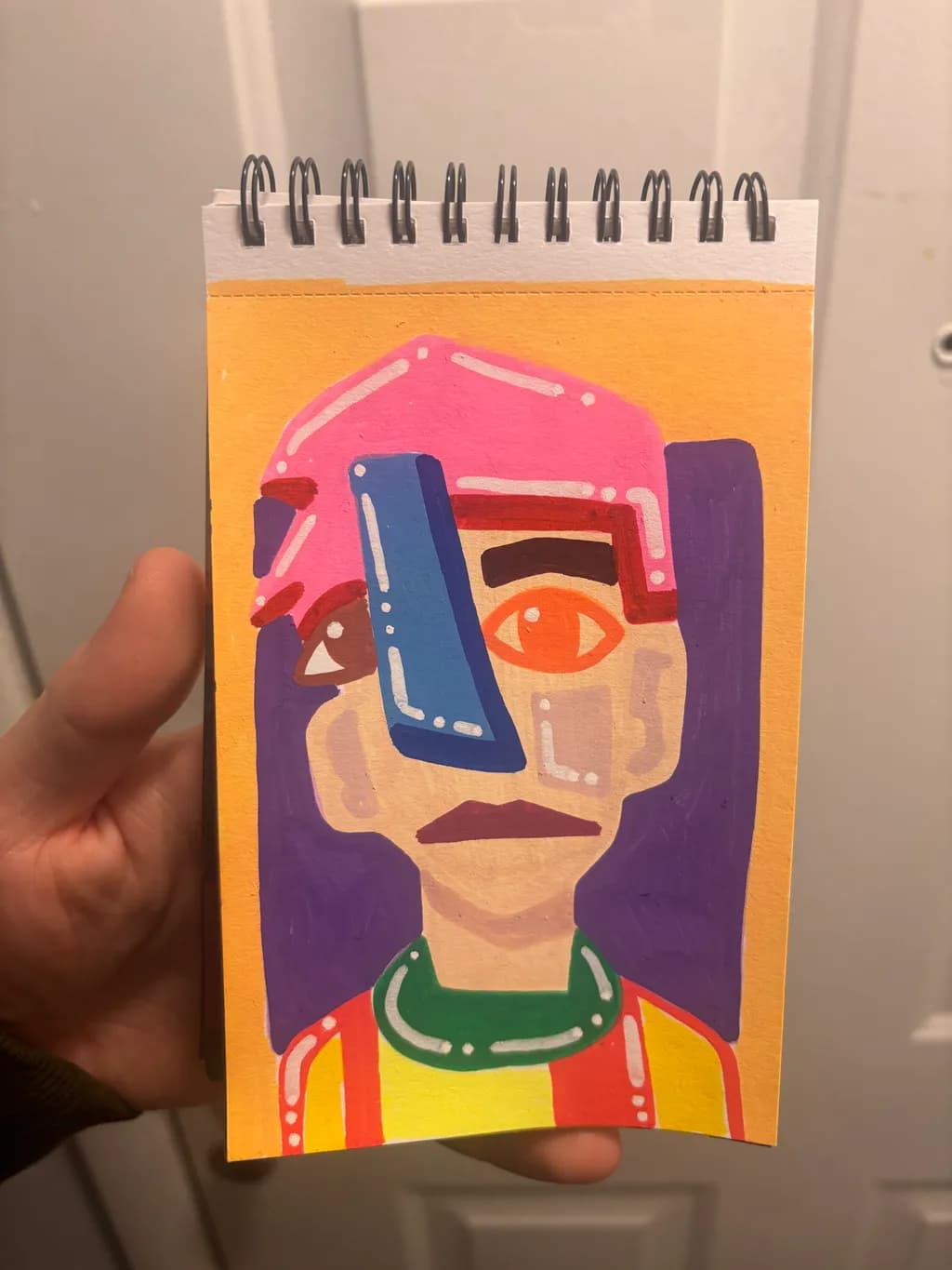 Color-Blocked Portrait