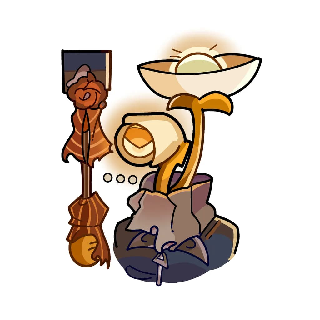 Candlelit Mushroom Still Life
