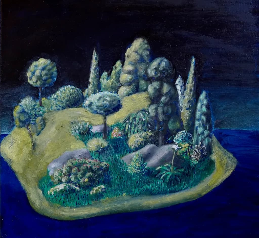 Moonlit Succulent Garden