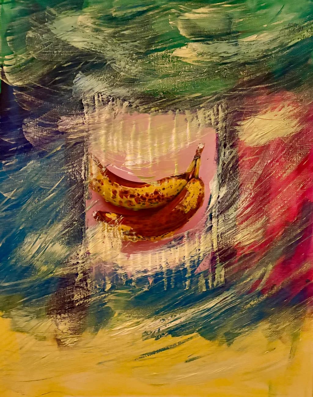 Painted Banana Still Life