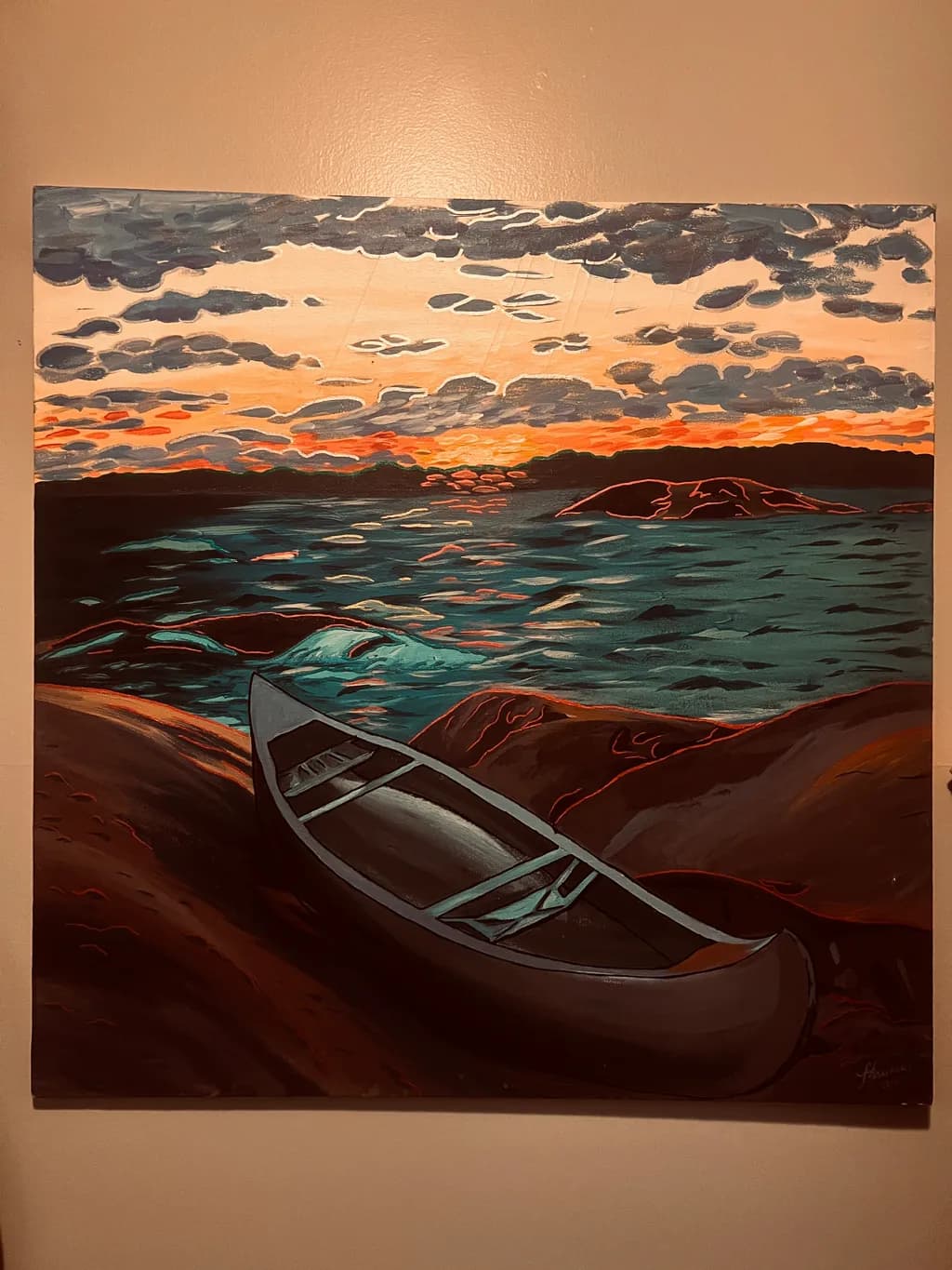 Canoe at Sunset Bay