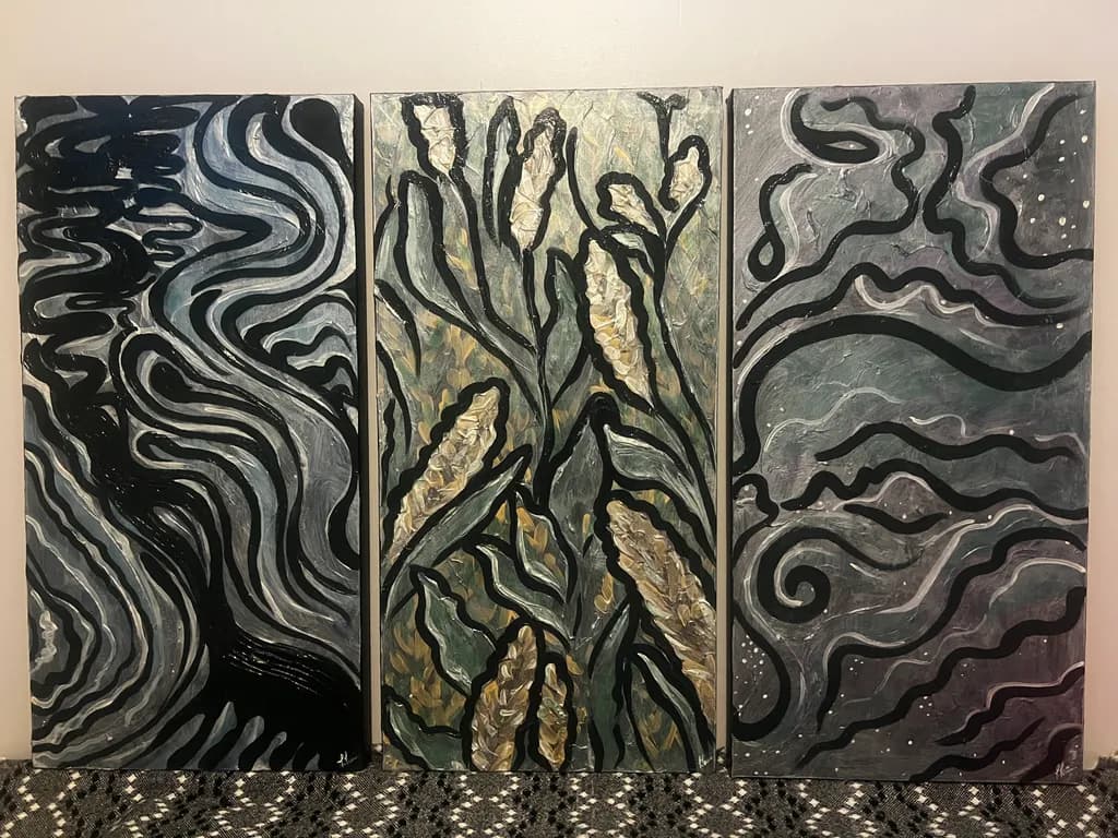 Shadowed Cornstalks