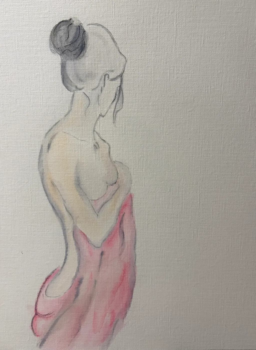 Pink Drapery Study