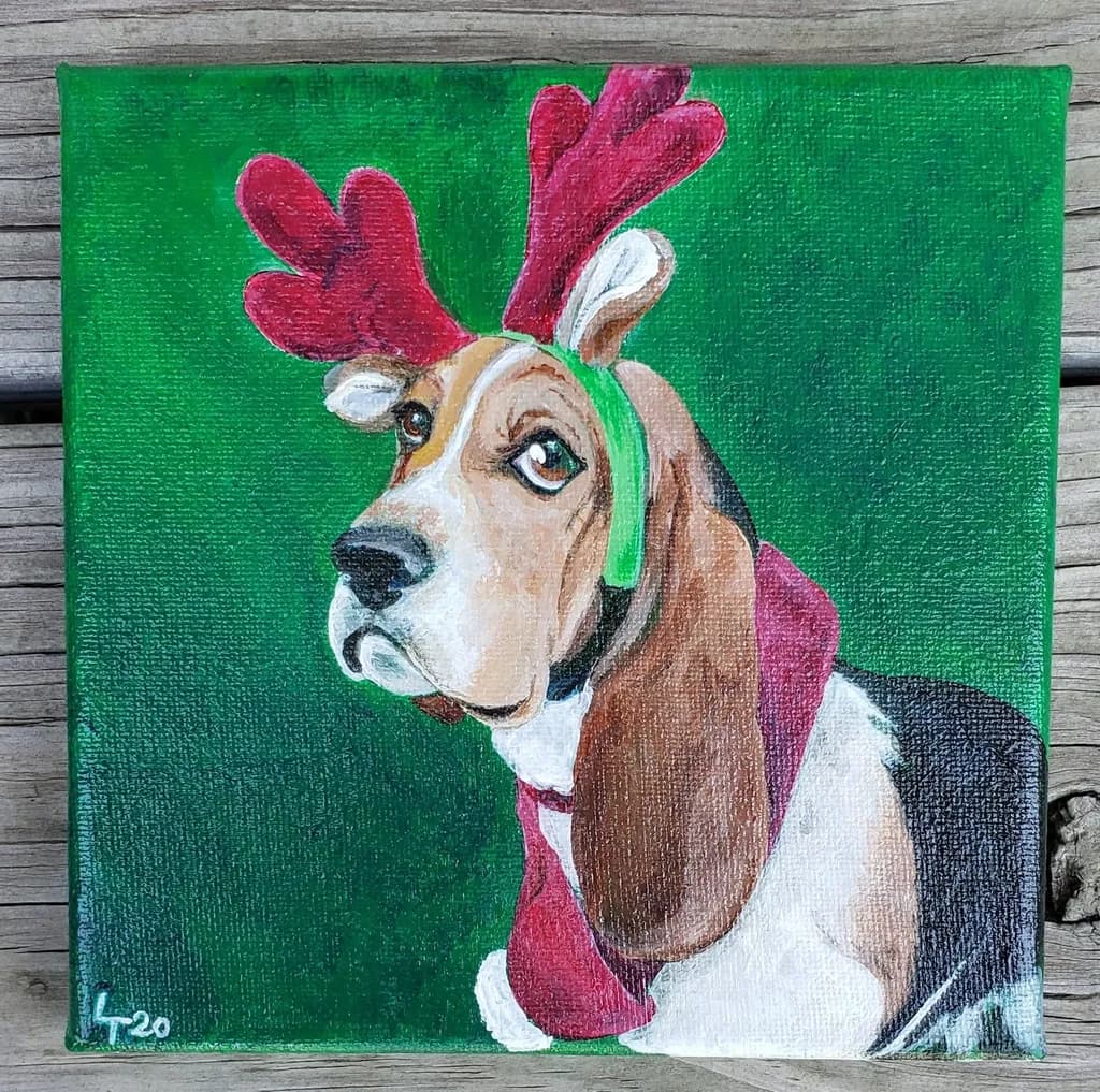 Reindeer Dog Portrait
