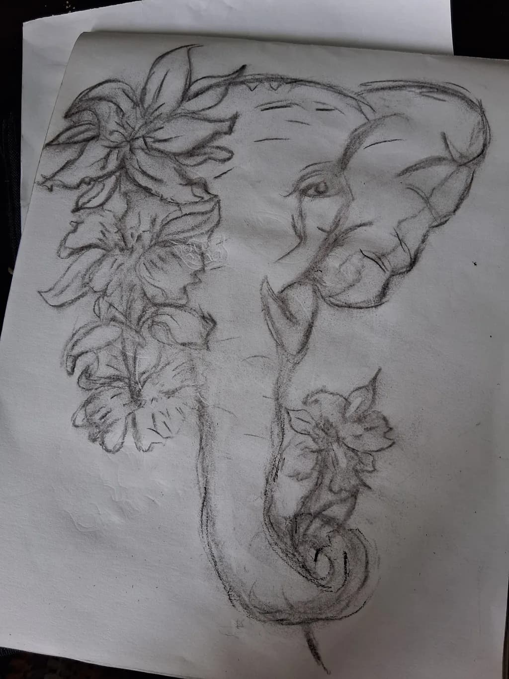 Floral Elephant Portrait