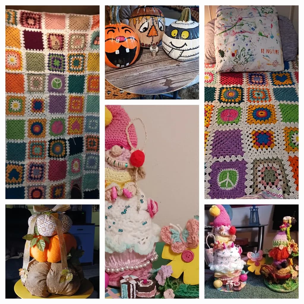 Crocheted Autumn Craft Collage