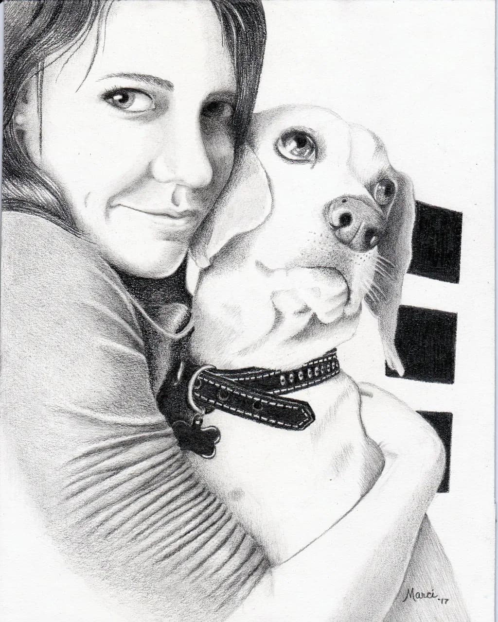 Woman and Dog Portrait