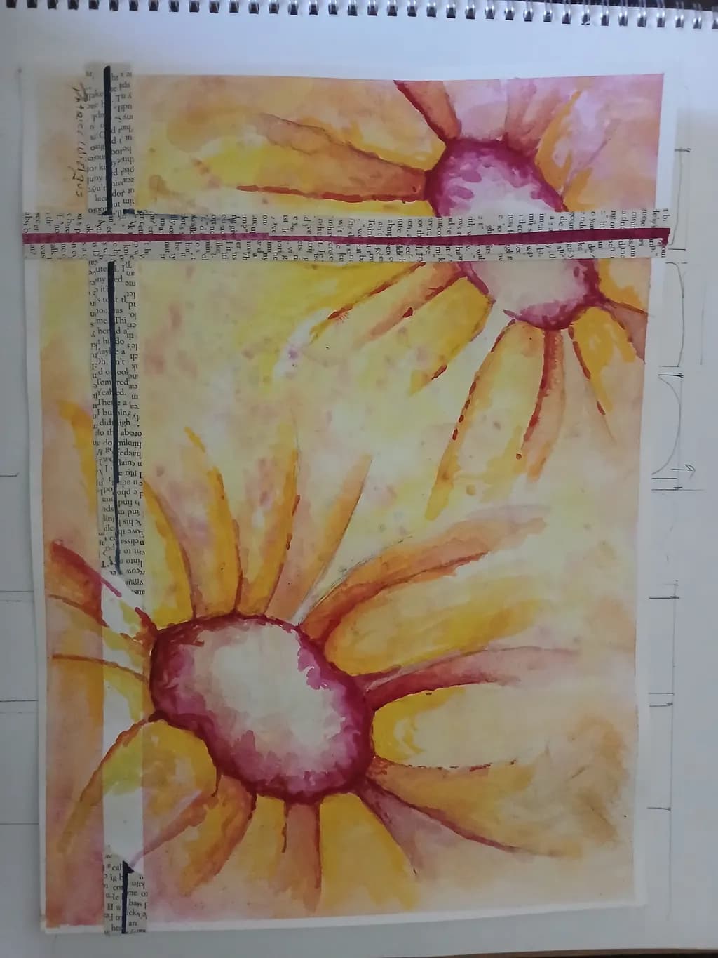 Golden Flower Collage