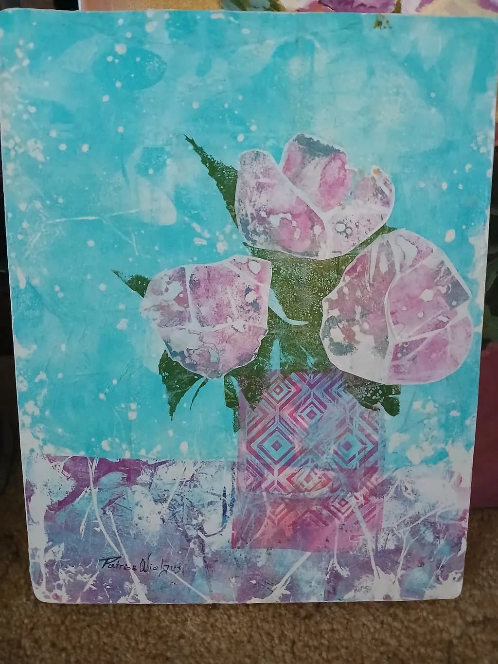 Turquoise Bouquet Collage