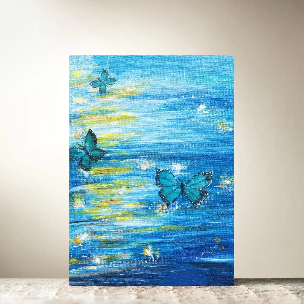 Butterflies Across Blue
