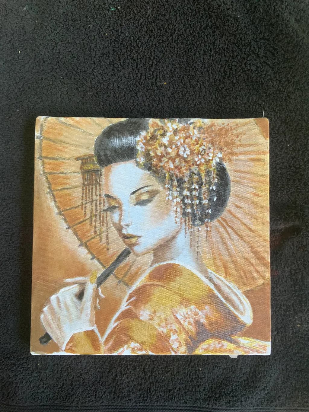 Golden Fan Portrait