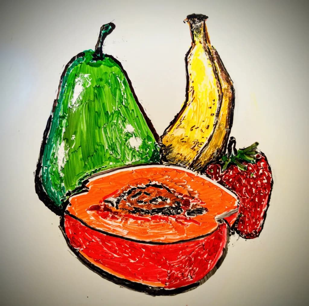 Painterly Fruit Still Life