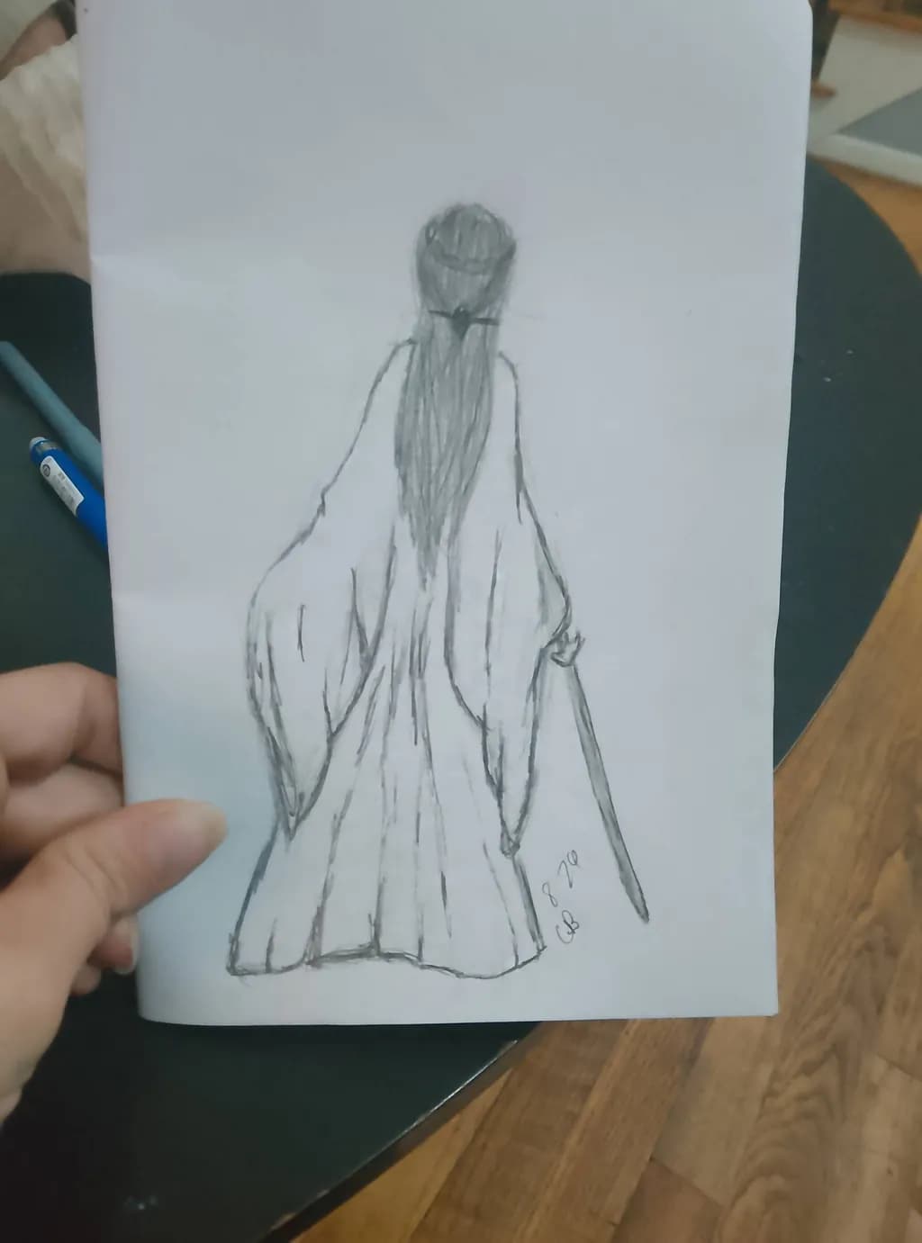 Figure in Flowing Dress