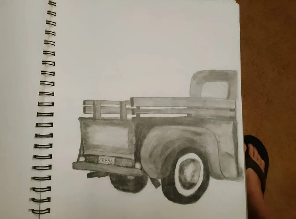Vintage Pickup Sketch