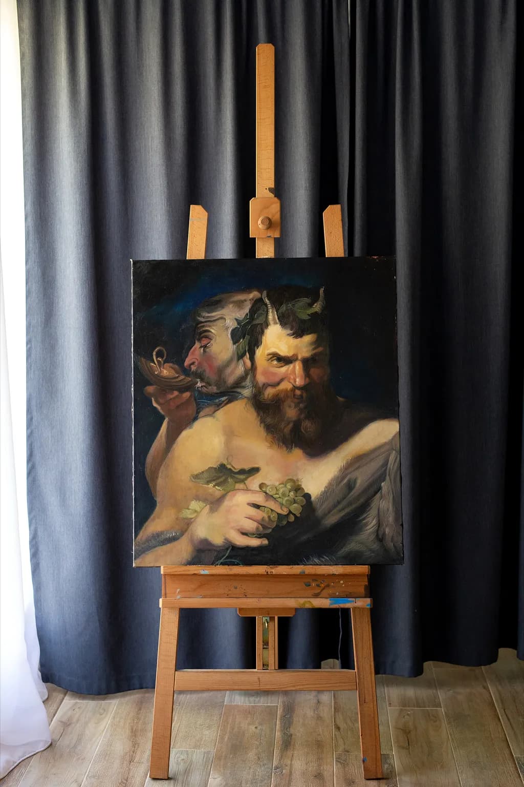 Bacchus and Satyr